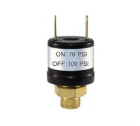 1/8" pour NPT Pressostat Valve pour Compresseurs d'air 12V et 24V - Pressostat d'air en métal, plage réglable 70-200 PSI, compatible avec (70-100PSI)