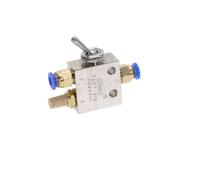 1/8" PSPP Threaded 2 Position 3 Way Air Pneumatic Knob Control ON OFF Toggle Valve TAC2-31V NWPNLXEA(With 4mm Fitting)