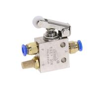 1/8" Threaded Air Pneumatic 2 Position 3 Way Roller Lever Mechanical Valve TAC2-31P Pneumatic Switch Valve NWPNLXEA(With 12mm Fitting)