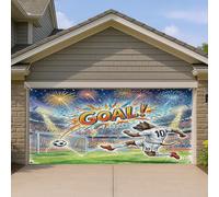 1,8 x 4 m 2026 Cane de football Corso Dog Couverture de porte de garage Couverture Couverture de porte de garage Match Day Puppy Shoot Goal Art mural Décoration intérieure ou extérieure Photographie