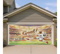 1,8 x 4 m 2026 Football Rough Collie Dog Garage Door Blanket Couverture Match Day Puppy Shoot Goal Art mural Décoration intérieure ou extérieure Photographie Sport Photo Fond à suspendre