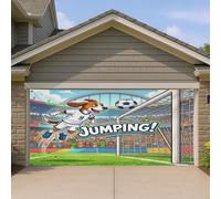 1,8 x 4 m 2026 motif chien beagle football beagle couverture de porte de garage couverture couverture de porte de garage imprimé chiot gardien de but sauver impression art mural décoration intérieure