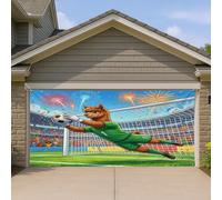 1,8 x 4 m 2026 saison de football 2026 couverture de porte de garage couverture couverture couverture de porte de garage match animal gardien de but sauver impression art mural décoration intérieure