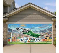 1,8 x 4 m 2026 saison de football zèbre couverture de porte de garage couverture de porte de garage Match Wild Animal gardien de but Save Print art mural décoration intérieure ou extérieure