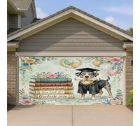 1,8 x 4 m Catahoulas Léopard Dog Congrats Couverture de porte de garage Couverture Couverture de porte de garage Couverture de remise de diplôme Intérieur Extérieur Art Decal Decor Décoration murale