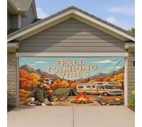1,8 x 4 m Chien Dogue Allemand Automne Bannière Couverture Bannière Couverture de Porte de Garage Forêt Automne RV Camping Bain Intérieur Extérieur Décoration Murale Tente Feu de Camp, Photographie