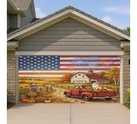 1,8 x 4 m - Couverture de porte de garage - Motif chat persan d'automne - Décoration murale d'intérieur ou d'extérieur - Décoration murale à suspendre pour photographie de campagne