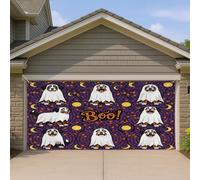 1,8 x 4 m Fun Halloween Chien Bernois Montagne Bernois Porte Bannière Couverture Couverture Funky Scary Chiot Fantôme Motif Art Mural Décoration Intérieur Extérieur Photographie Effrayante Fond Photo