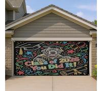 1,8 x 4 m Neopolitan Mastiff Dog Congrats Grad Bannière Couverture de porte de garage Imprimé chiot Graduation Art mural Décoration intérieure ou extérieure e 2026 Photographie Fond à
