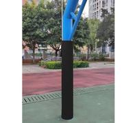 1,83 m de haut - Rembourrage rond en mousse pour poteaux en ciment/acier/béton - Protection contre les chocs - Noir - Diamètre intérieur : 10 cm