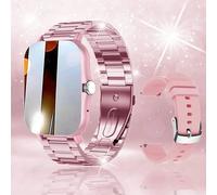 1.83 Pouces Écran Montre Intelligente Hommes Femmes Cadeau Plein Écran Tactile Numérique Sport Fitness Piste Montres Bt Appel Smartwatch Montre-Bracelet.Pink Steel.