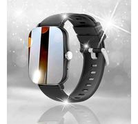 1.83 Pouces Écran Montre Intelligente Hommes Femmes Cadeau Plein Écran Tactile Numérique Sport Fitness Piste Montres Bt Appel Smartwatch Montre-Bracelet.Black.