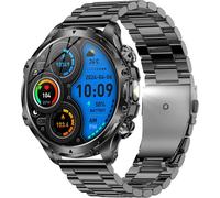 1,85"" Amoled Montre Connectée Homme Avec Appel Bluetooth 5,2, Smartwatch Compatible Samsung Huawei Xiaomi Android Ios Podometre Gps Partagé Montre 123 Sports Cardiofrequencemetre (Argenté)