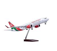 1 85 Échelle 47cm Modèle Moulé Pression Afrique Kenya Compagnies Aériennes pour Boeing 737max Airbus Avion avec Lumières Ensemble de Jeu de Passe-Temps Miniature(Without Light)