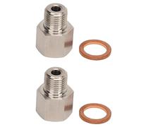 1/8in Npt Femelle à M10 X 1.0 Adaptateur de Manomètre de Pression Mâle, Adaptateur de Manomètre à Huile en Acier Inoxydable avec Raccord Universel pour les Voitures