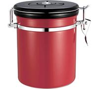 1.8L bocal de conservation du café en acier inoxydable étanche à l'air / récipient / pot / bac, récipient à café étanche à l'air, rouge