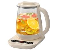 1.8L Machine à thé électrique en verre 800W avec contrôle de température précis, pot de santé multifonctionnel pour la décoction de plantes et le lait chaud, bouilloire borosalique sans BPA avec fonct