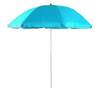 1.8M/5.9ft Garden Patio Tilting Beach Umbrella Parasol, 8 Ribs Sun Shade 40 Protection for Balcony Terrace Garden Outdoor Shelter Canopy Tent,Red