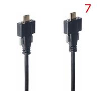 1.8M 7 Double verrouillage à vis USB 3.1 type-c mâle à mâle, mâle à femelle avec trou de vis de montage sur panneau, câble de caméra industrielle