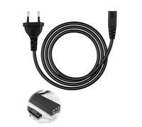 1.8M Câble d'alimentation C7 Console de Jeu 2 Pin EU Plug Portable 8 Fiche Bipolaire Cord pour Imprimante Laptop HP Envy PS5 PS4 PS3 Xbox Série DVD PC Monitor TV Noir