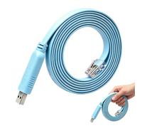 1.8m Câble De Console Cisco Usb Vers Rj45, Câble Console Usb Vers Rj45 avec Chipset Ftdi Ft232rl, Connexion Rapide PC/Portable Vers Routeurs & Commutateurs, pour Windows 7/8/10, Mac Os et pour Linux