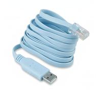 1.8m Câble de Console USB vers RJ45,pour Configuration de Routeur et Switch | Câble de Console USB compatible avec Cisco, Ubiquiti, Mikrotik, TP-Link, compatible avec Windows, Linux et Mac OS