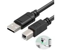 1.8M Câble MIDI USB B vers USB A pour Instruments,Compatible avec Pianos,Claviers MIDI,Contrôleurs MIDI,Interfaces Audio,Câble USB-B pour Connexion Fiable avec MacBook,PC,et Ordinateurs de Musique