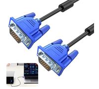 1,8m Câble VGA avec Connecteurs Plaqués Or Câble Adaptateur Écran VGA Mâle vers Mâle 15 Broches Haute Résolution de Cuivre pour PC Ordinateur TV Projecteur Laptops Moniteurs Écrans LCD et LED
