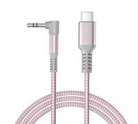 1.8M Type C to 3.5mm 90 Degree Audio Cable for Pixel 9 Pro,iPhone 15 16 Plus,iPad Pro/Air/Mini,Samsung Galaxy S25 S24 Z Flip 6