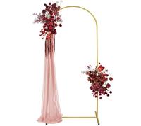 1.8Mx0.8M Arche de Mariage Backdrop Stand Balloon Arched Background Frame Metal Support Set for Wedding, Birthday, Party, Graduation, Anniversary Celebration Studio Background Decoration