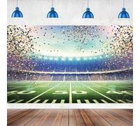 1.8x1.2m Toile de Fond Terrain de Foot Super Bowl Stade de Football Auditorium Lumière Fond Photographique Sport Thème Football Fête d'anniversaire Baby Shower Décorations Bannière Photo Booth Props
