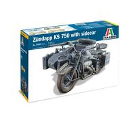 Italeri Maquette Zundapp KS 750 avec side-car Échelle 1:9 Kit IT7406