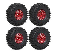 1.9 Pneus Super Grip Sticky Tire OD 118mm 4.64 et 1.9 Roues de Perle Hex(4pcs Red)