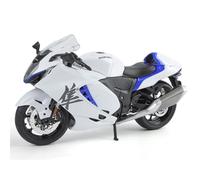 1 9 pour Suzuki Hayabusa 2022 Simulation Alliage Moto modèle Jouet 23CM décoré Bureau Collection en mémoire des garçons(White)