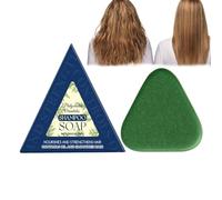 1,959/5,000 Shampoing solide Nature Triangle, Shampoing au savon vert, Mousse riche pour un nettoyage en douceur, nourrissant et lissant, fortifiant les cheveux pour femmes et hommes (1pcs)