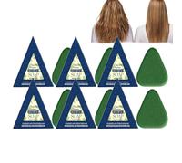 1,959/5,000 Shampoing solide Nature Triangle, Shampoing au savon vert, Mousse riche pour un nettoyage en douceur, nourrissant et lissant, fortifiant les cheveux pour femmes et hommes (6pcs)