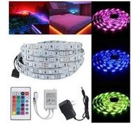 1.9in rgb 2835 270led smd lampe à bande lumineuse flexible + télécommande ir 24 touches - noir Noir G