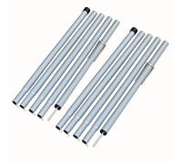1.9m Réglable Piquet Voile D'ombrage Mât de Bâche avec Crochet de Lumière Poteau de Véranda/Auvent de Tente (Argent, 1.9 m)