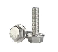 1 à 10 boulons à tête hexagonale en acier inoxydable 304 M4-M12, rondelle dentelée à tête hexagonale(50mm,M10 1piece)
