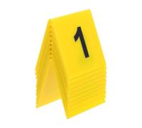 1 à 10 marqueurs numérotés en V en acrylique double face | Panneaux de décoration de table pour restaurant, mariage, banquet, fournitures de fête sur le thème du détective