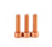 1 à 10 vis à tête cylindrique en cuivre M3 M4 M5 M6 M8 T2, vis à tête cylindrique à six pans creux en cuivre(12mm,M4 4pcs)