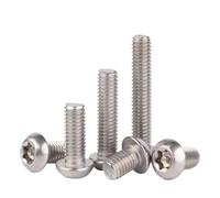 1 à 10 vis à tête ronde Torx à six lobes, inviolables, en acier inoxydable 304, avec goupille de sécurité (M5, M6, M8, M10).(M8x20-1PCS)