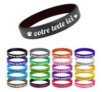 1 à 1000 Bracelets en Silicone Personnalisés en Vrac - Bracelets en Caoutchouc avec Texte, Logo Événementiels Sur Mesure pour Campagnes, Motivation, Cadeaux et Sensibilisation