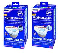 1 à 2 à 3 pièces. Lot de 20 sacs de toilette Commode Liner pour toilettes