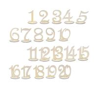 1 à 20 cartes de numéro de table exquises en bois réutilisables | Panneaux décoratifs mobiles pour réception de mariage, fête, banquet, événement