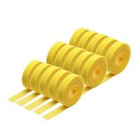 1 à 30 rouleaux de 5 m de serre-câbles réutilisables à scratch, largeur 10 à 25 mm, bande auto-adhésive en nylon jaune, lot de 15 (largeur 10 mm).