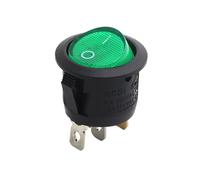 1 à 300 pièces KCD1 interrupteur à bouton-poussoir circulaire 2/3 broches marche/arrêt unipolaire 6 A/250 V CA 10 A/125 V CA avec LED de 23 mm(Red,1 piece)