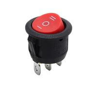 1 à 300 pièces KCD1 interrupteur à bouton-poussoir circulaire 2/3 broches marche/arrêt unipolaire 6 A/250 V CA 10 A/125 V CA avec LED de 23 mm(Dark Grey,20 pieces)