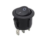 1 à 300 pièces KCD1 interrupteur à bouton-poussoir circulaire 2/3 broches marche/arrêt unipolaire 6 A/250 V CA 10 A/125 V CA avec LED de 23 mm(Brown,1 piece)