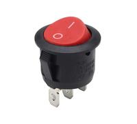 1 à 300 pièces KCD1 interrupteur à bouton-poussoir circulaire 2/3 broches marche/arrêt unipolaire 6 A/250 V CA 10 A/125 V CA avec LED de 23 mm(Green,100 pieces)